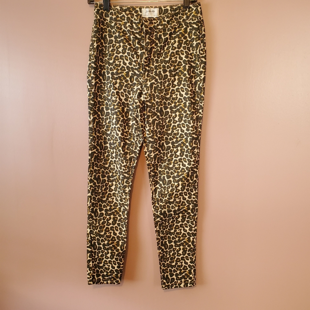 Free People We The Free Leopard Print Skinny Jeans